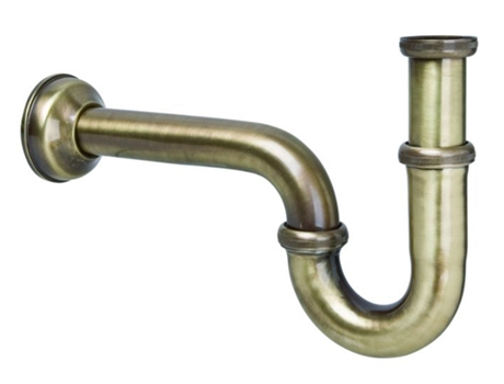 Trampa de Drenaje de Lavabo Decorativa de Latón Antique de 1 1/4 de Pulgada BSP x 32 mm