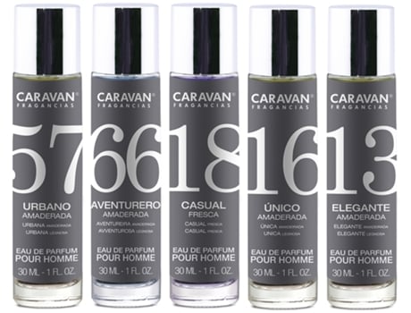CARAVAN FRAGANCIAS Set Perfumes Surtidos Hombre Nº13 Nº16 Nº18 Nº56 Nº57 5 Piezas