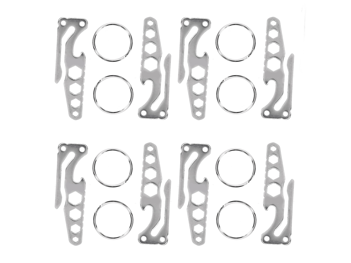 Ferramenta Multifuncional Com Abre-latas Chave De Hexagonal Porta-chaves Clip De Bolso Aço Inoxidável Para Exterior