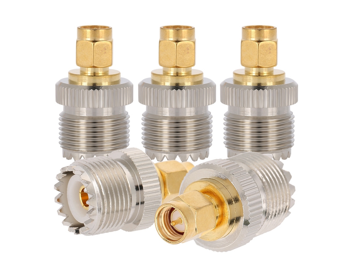 Adaptador SMA macho a UHF hembra (conversión de conexiones seguras)
