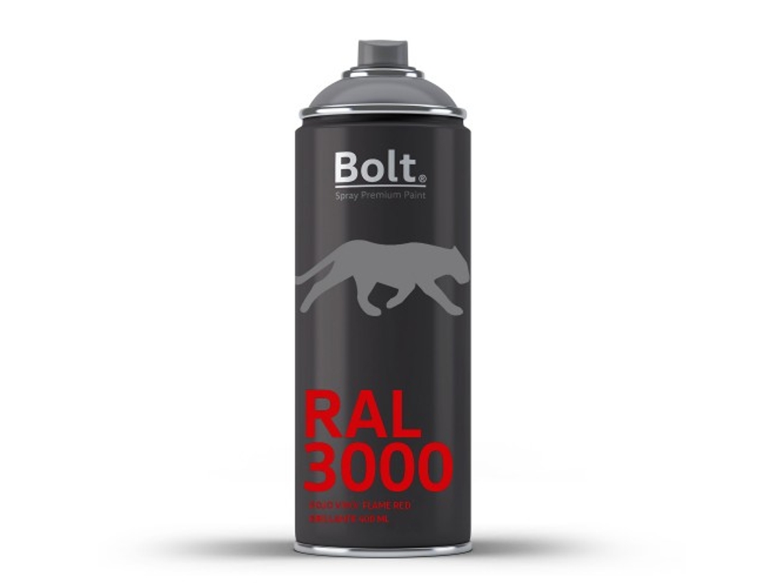 Spray Bolt Premium Acrilico Brillante Ral 400 Ml (Ral 3000 Rojo Vivo)