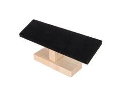 Soporte De Madera Maciza Para Pulseras De Reloj Con Fieltro Negro - Organizador Estable