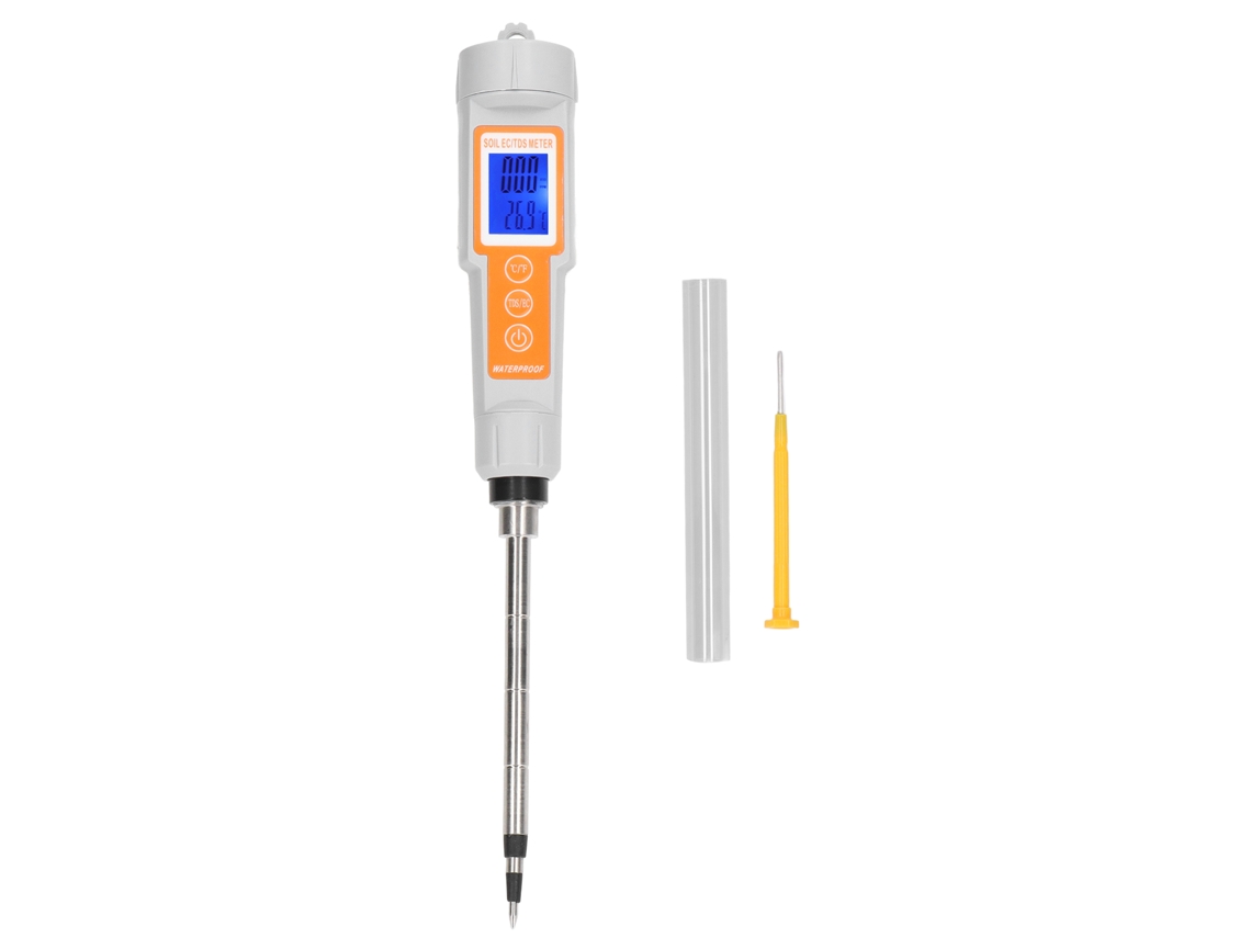 Medidor De Ce, Tds Y Temperatura Del Suelo Con Pantalla Led Para Horticultura Y Siembra.