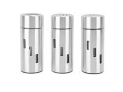 Juego De 3 Saleros Y Pimenteros, Acero Inoxidable 304, Dispensador De Especias, Cocina Exterior.