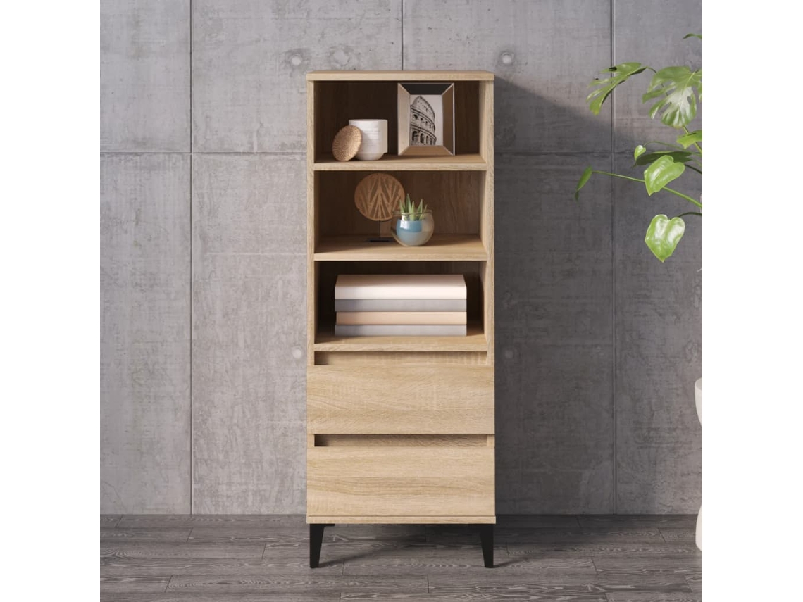 Aparador Alto Madera Contrachapada Roble Sonoma 40x36x110 Cm