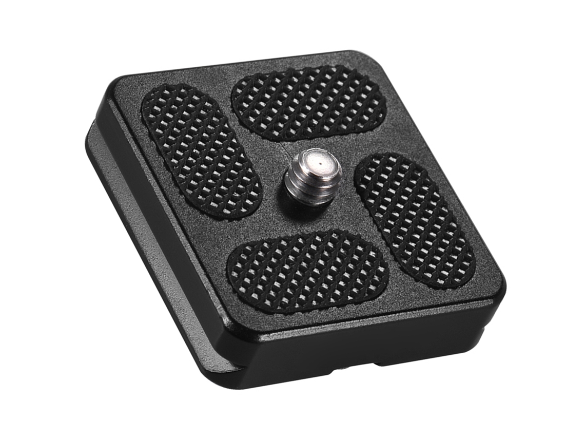Placa de liberación rápida universal de aluminio de 40x38 mm con tornillo de 1/4 de pulgada para rótula de trípode/monopié Arca Swiss Benro