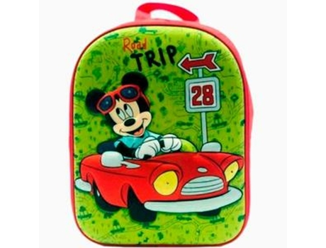 Mochila Escolar Mickey Mouse Road Trip 3D Luces (24 x 32 x 9 cm)