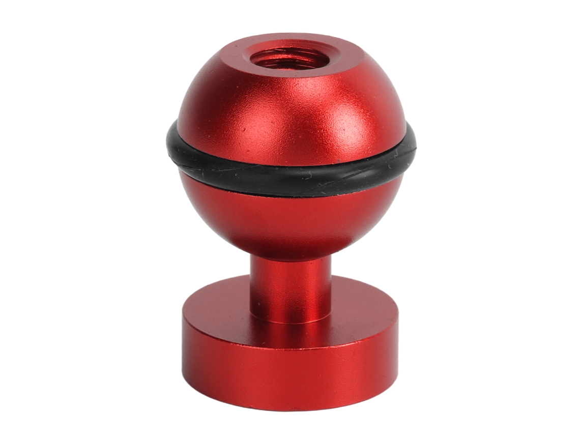 Cabeza De Bola Para Linterna De Buceo, Aluminio Anodizado, Resistente, Ligero, Accsesorio De Cámara Submarina Rojo