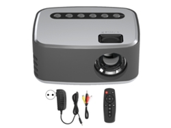 Proyector portátil mini de cine en casa D2026n 1080p LED con interfaz HD y conexiones versátiles. Enchufe europeo.