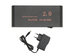 Divisor de Interface Mali 1x2 HDMI 4K 60Hz com plug europeu | S/MARCA