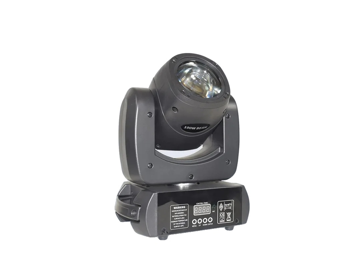 Foco LED con cabezal móvil, 100 W de potencia, voltaje de 90-240 V, instalación independiente, color negro, enchufe OEM