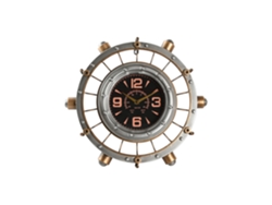 Reloj Pared Hierro Plateado 48x11x44,5cm