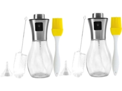 2ensembles Botellas De Stockage Huile Vinaigre Pulvérisateurs Inoxidable Pour Cuisine Barbecue Et