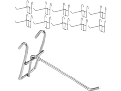 Ganchos Colgantes De Hierro Plateado, Resistentes Y Que Ahorran Espacio, Paquete De 40 Unidades Para Paneles De Pared.