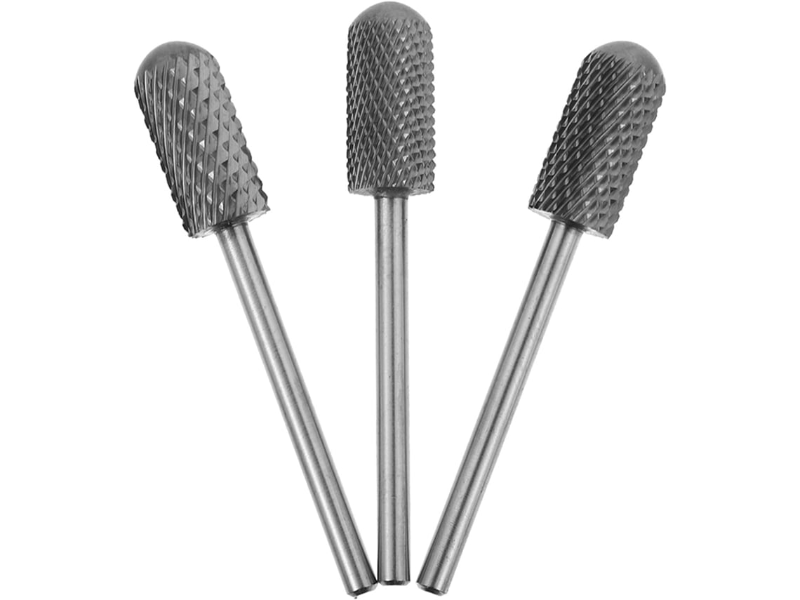 Conjunto De 3 Brocas De Unha Multifuncionais De Carboneto Natural