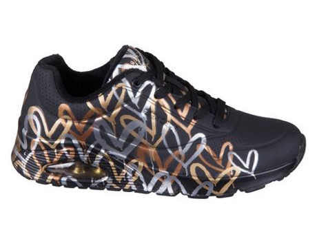 Zapatillas Deportivas SKECHERS Metallic Love Mujer (Negro - Material Sintético -41)
