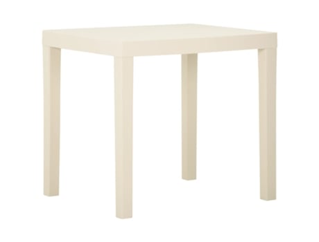 MAISON EXCLUSIVE Mesa de jardín de plástico blanca 79x65x72 cm