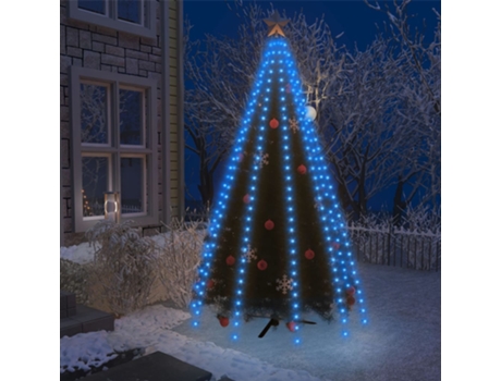 vidaXL Red de luces de árbol de Navidad 300 LEDs azul 300 cm