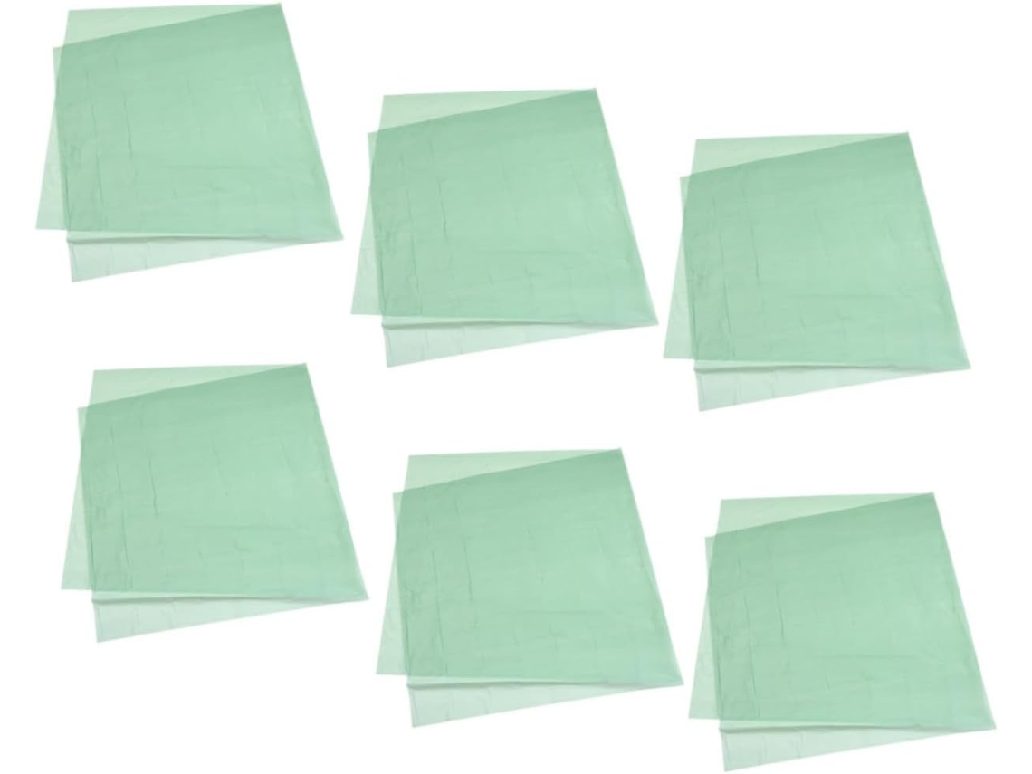 Juego De 6 Manteles Rectangulares De Pe En Color Verde Salvia, Para