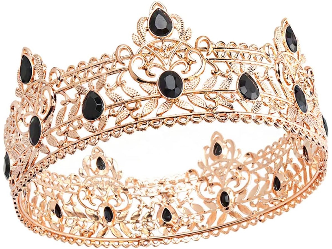Corona Real De Estilo Retro Para Hombre En Aleación De Oro, Adorno Duradero Para La Cabeza.