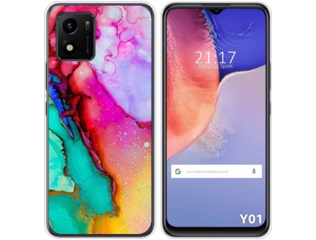 Carcasa Vivo Y01 TUMUNDOSMARTPHONE Dibujos Mármol 15 Multicolor