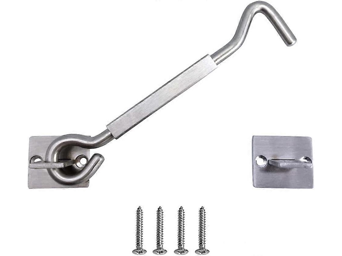Pestillo De Puerta De Acero Inoxidable Para Cabina, Garaje Y Shed, 20.8 Cm, Plata, Con Tornillos