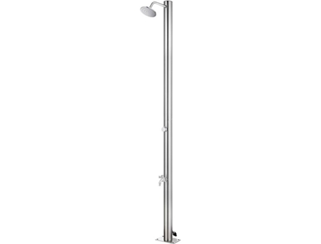 vidaXL Ducha de jardín acero inoxidable 215 cm