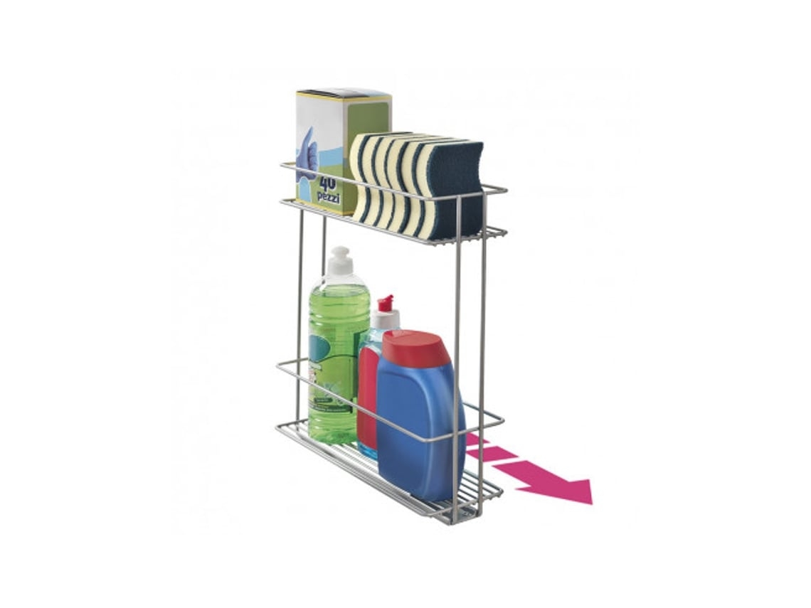 Organizador 'In&Out Xl' Deslizante 2 Estantes para Productos de Limpieza 38X11X34Cm METALTEX