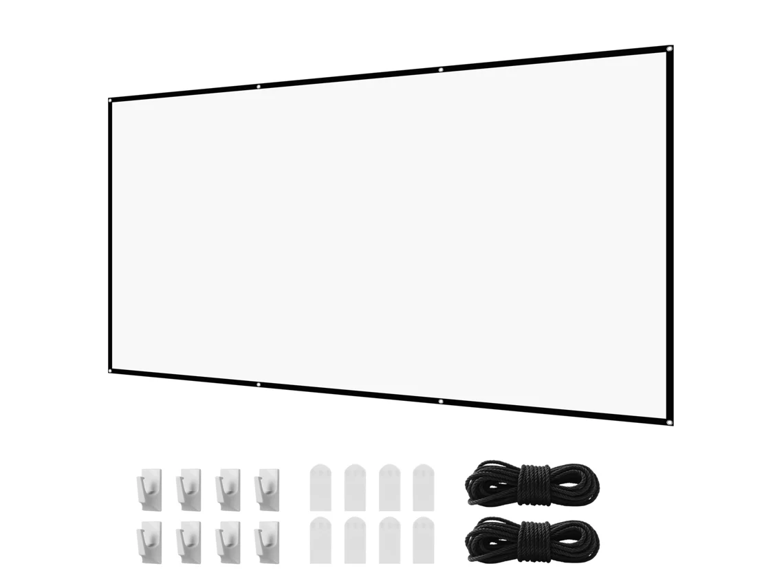 Pantalla de proyección de pared Succebuy de 3048 mm y 169 pulgadas, 4K, 1080 HD, para cine en casa
