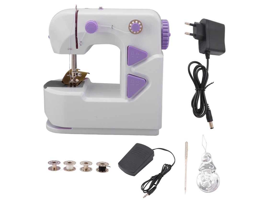 MEOIRUERY Máquina de Coser Portátil Eléctrica Mini de Mesa 100-240V para Proyectos Pequeños y Reparaciones Rápidas