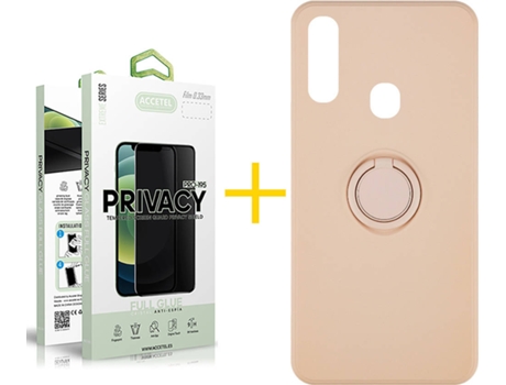 Carcasa + Protector de Pantalla para Samsung Galaxy A20e ACCETEL Rosa Pastel