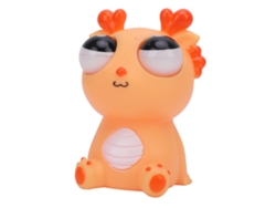 Juguete De Squeeze Con Ojos Que Salen Cute Dragón Pvc Para Aliviar El Estrés Adultos Diario Naranja