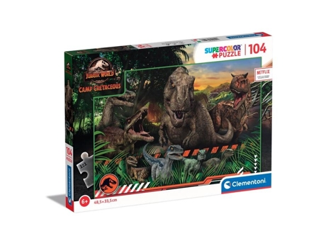 Puzzle CLEMENTONI JURASSIC WORLD CAMP Puzle de figuras 104 pieza(s) Arte
