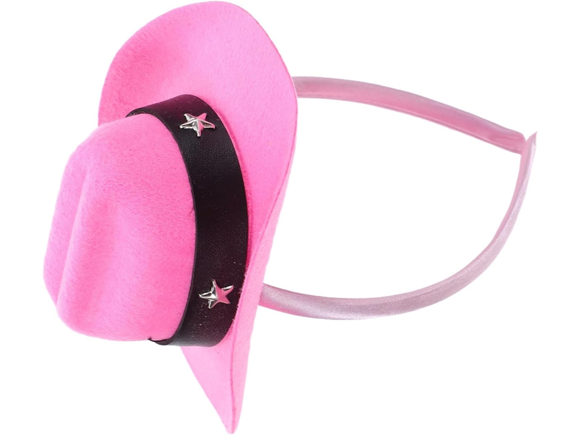 Diadema Con Mini Sombrero De Copa, Diadema Rosa Con Lentejuelas, Ligera Y Cómoda.