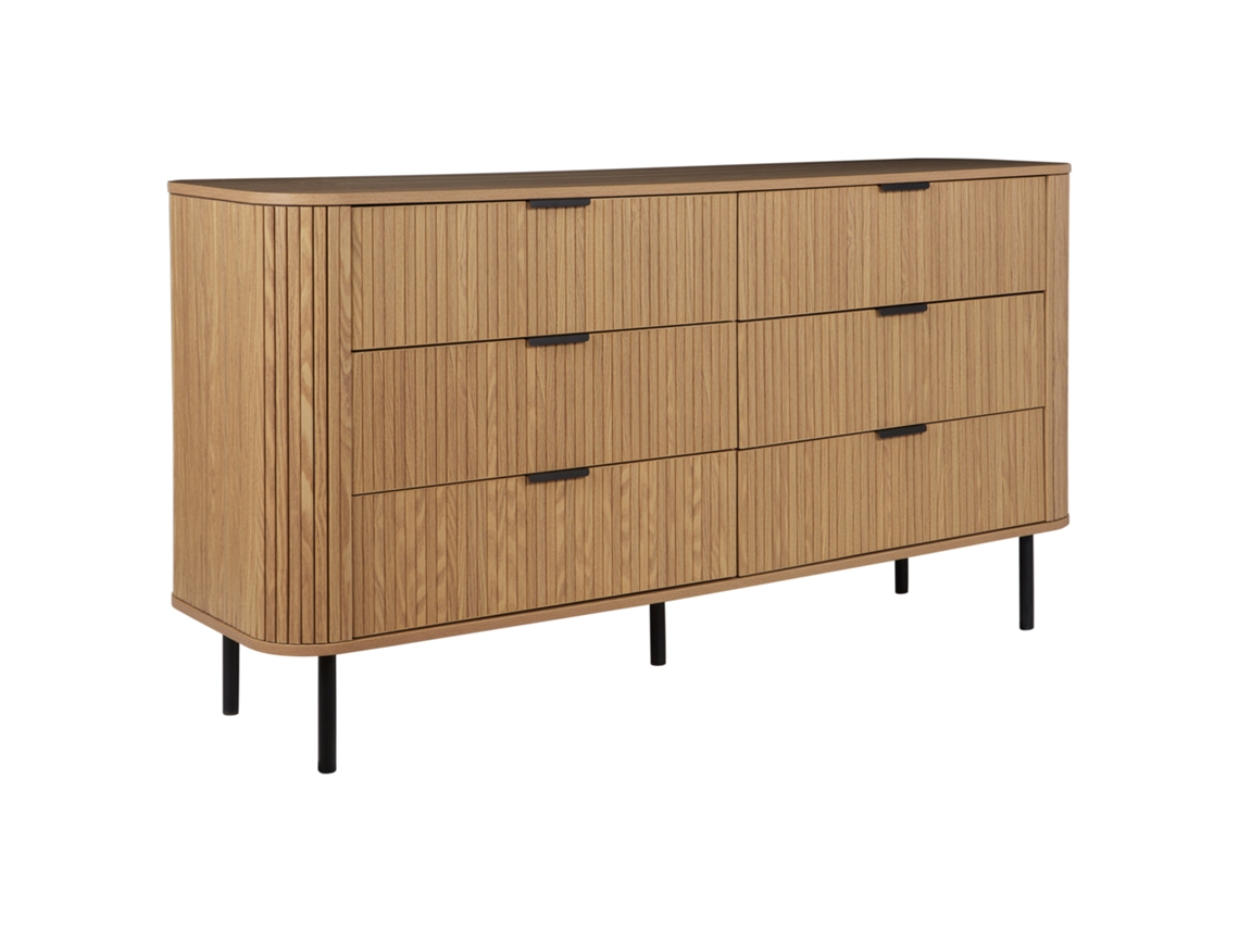 Cómoda BELIANI Bradley de MDF Madera clara 153x47x81