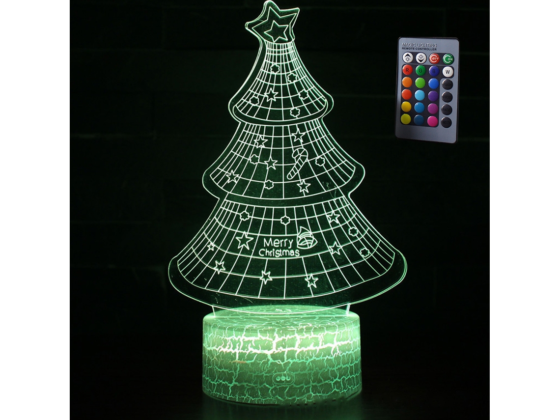 Candeeiro De Mesa 3D Da Serie Árvore De Natal - Consulte La Nota 1 Para Detalles JEIIBRZUI