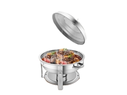 Calentador de alimentos, capacidad de 7,5 L, material de acero inoxidable 410, altura total de 50 cm, forma redonda, apto para lavavajillas. OEM.