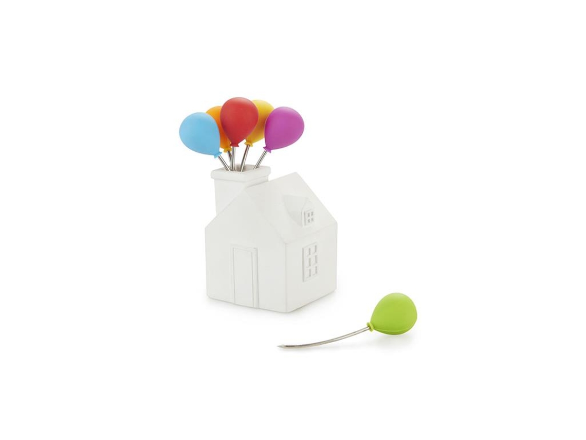 Balvi Snack Forks House Globos set 6 piezas