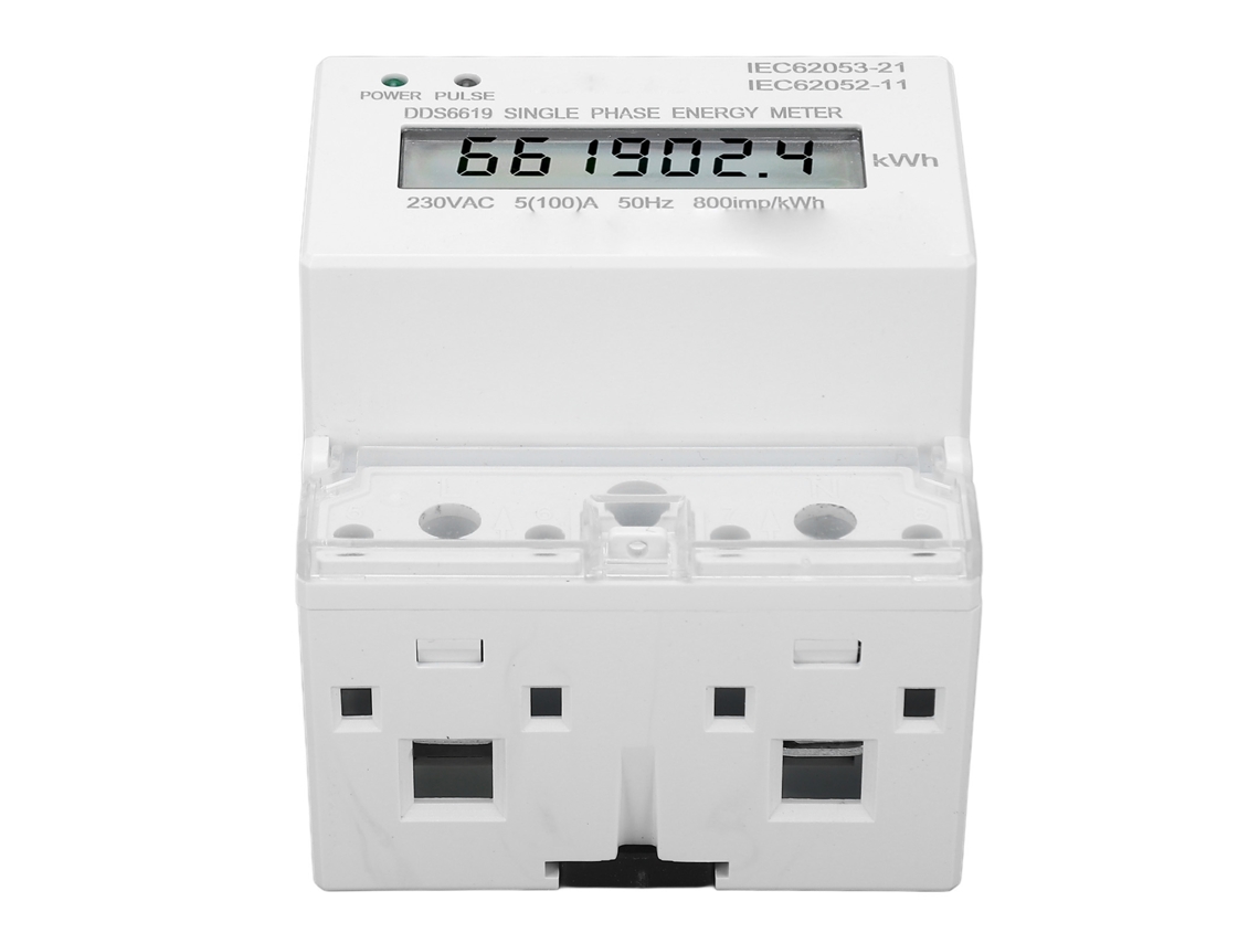Medidor De Energía Lcd Monofásico Con Montaje En Riel Din, 230 V Ca 50 Hz, Para Uso Doméstico, Hospitalario Y Hotelero.