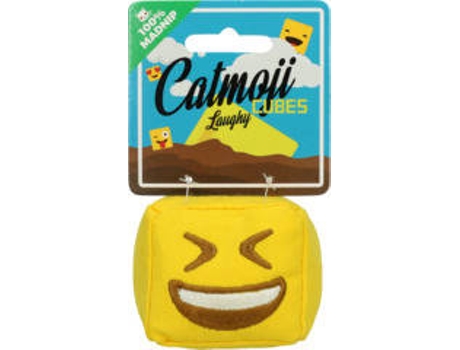 Peluche para Gato CATMOJI Emoji Cubo Laughy con MadNip
