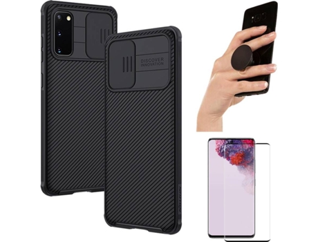 Carcasa, Protector y Popsocket Samsung S20 Nillkin Camshield Negro