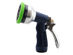 Pistola De Riego Con Conector 3/4, 9 Modos Ajustables, Gatillo De Zinc Resistente Para Jardín, Coche, Cesped Y Plantas