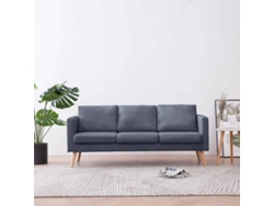 Sofá De 3 Plazas | Sofá De Salón | Sofá De Descanso De Tela Gris Oscuro