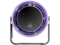Ventilador de escritorio recargable y silencioso, portátil con pantalla LED, 100 velocidades ajustables y funcionamiento silencioso, para uso doméstico - Jortmrd