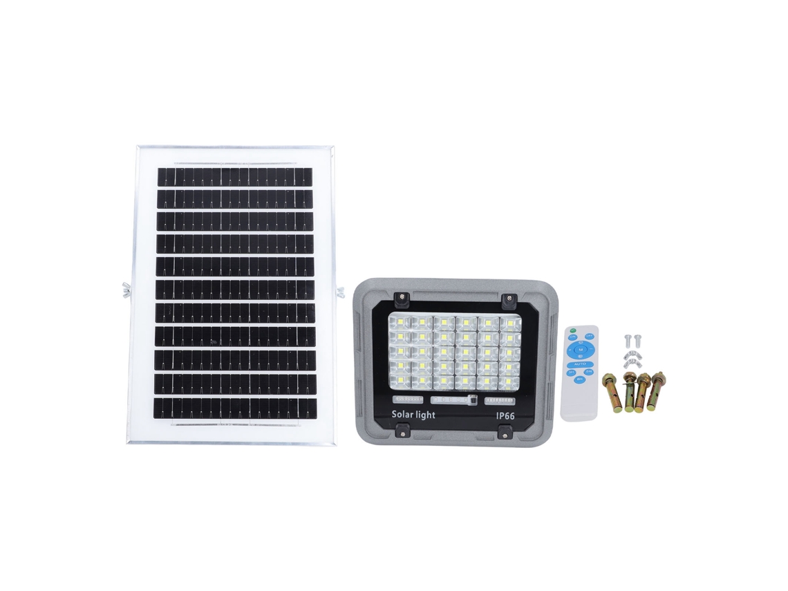 Lámpara Solar De Exterior De 100 W Con 30 Led 5054, Ip66, Batería De Seguridad De 4000 Mah.