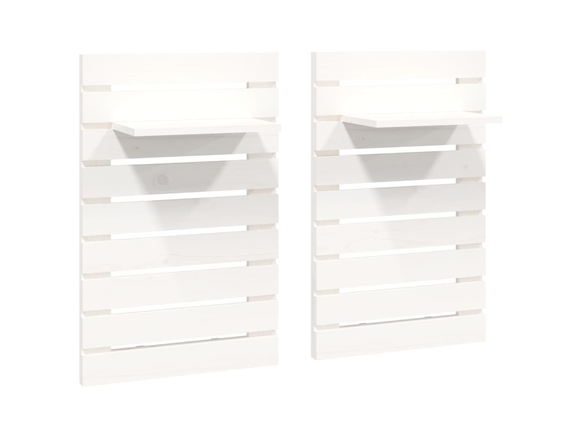 Juego de 2 estantes de pared de pino blanco macizo MAISON EXCLUSIVE