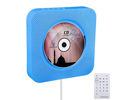 Reproductor de CD SLOWMOOSE Bluetooth Hi-Fi Boombox con control remoto [Euplus Blue]