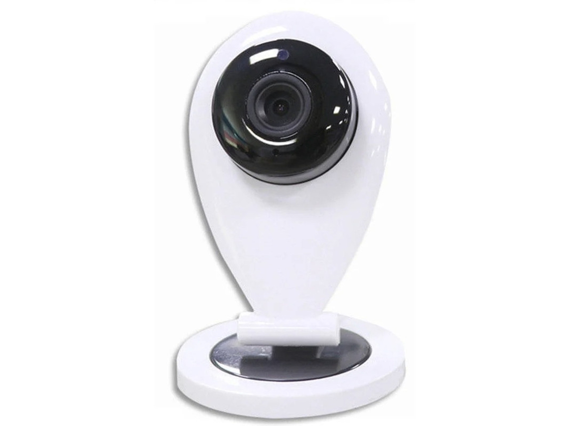 Cámara de vigilancia inalámbrica Yizhood 1080p panorámica de 360° para bebés y mascotas (blanca)