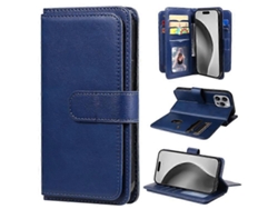 Funda De Cuero Antiarañazos Kt Serie 1 Multifuncional Compatible Con Iphone 16 Pro Max Con 10 Ranuras Para Tarjetas