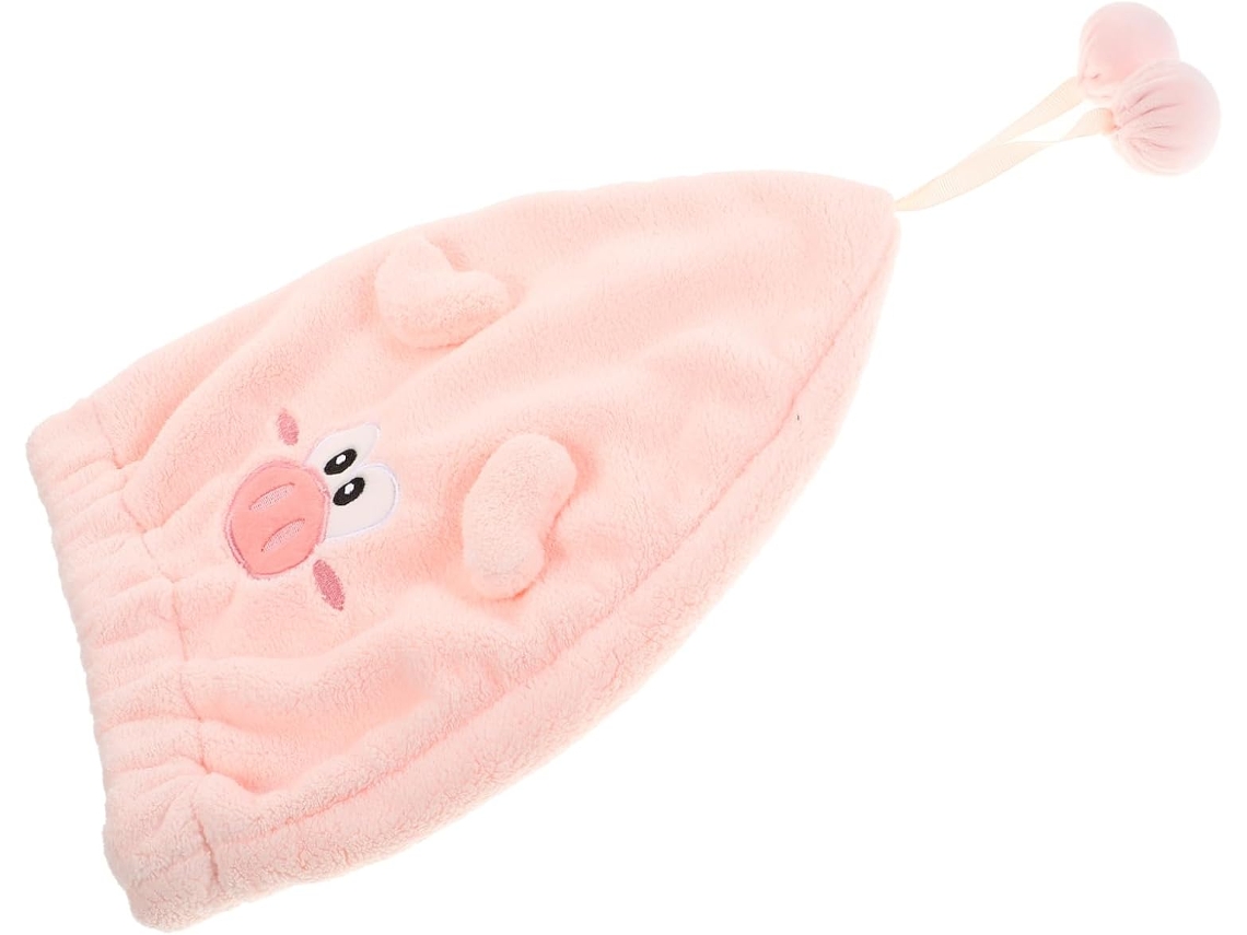 Secador de pelo Coral Suave con Toalla Absorbente y Estampado de Dibujos Animados, Ideal para Gokoco